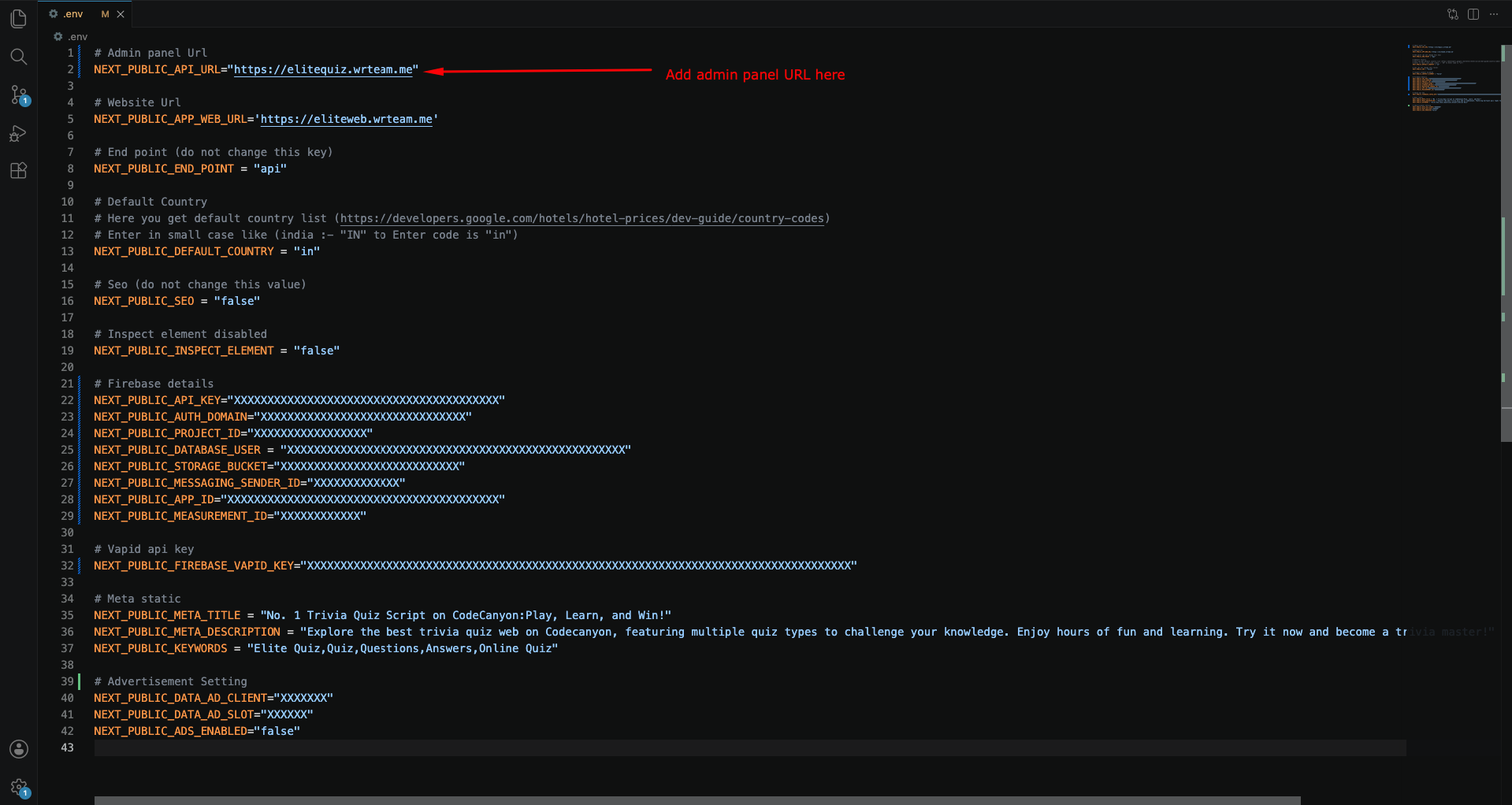 API URL Configuration
