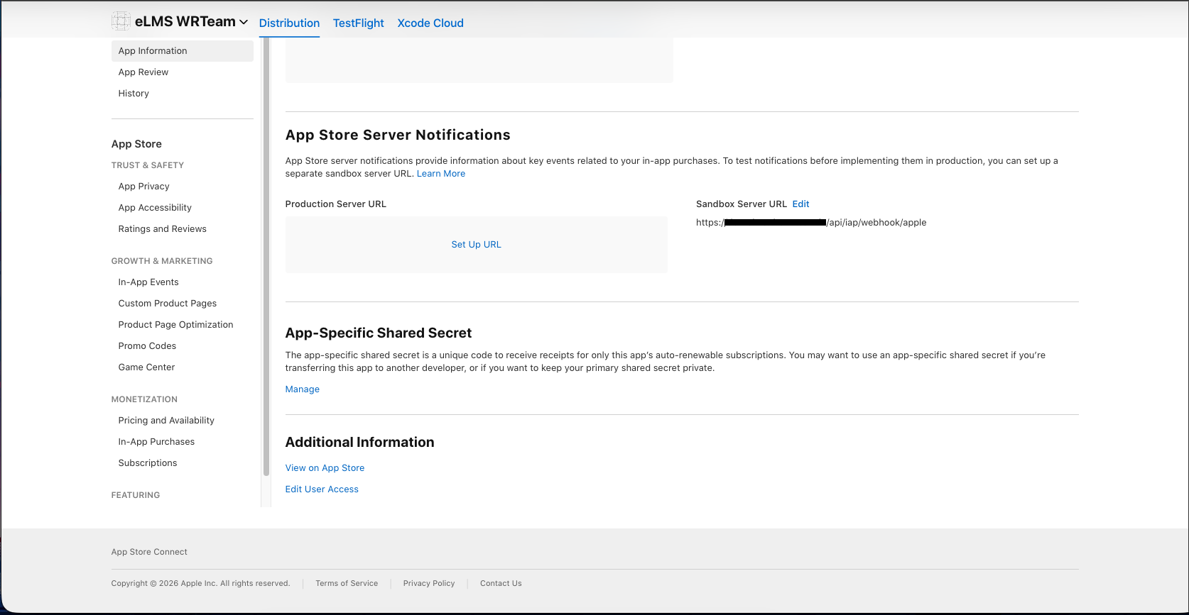 iOS In-App Settings