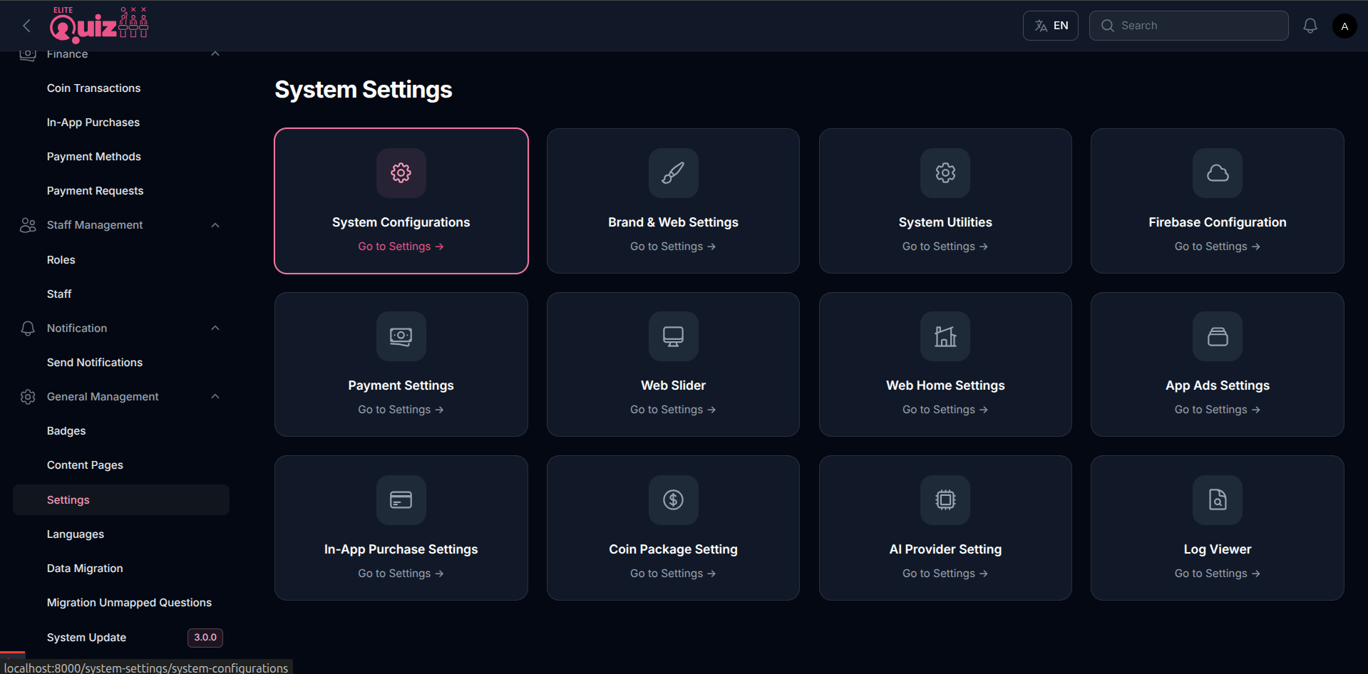 System Configurations