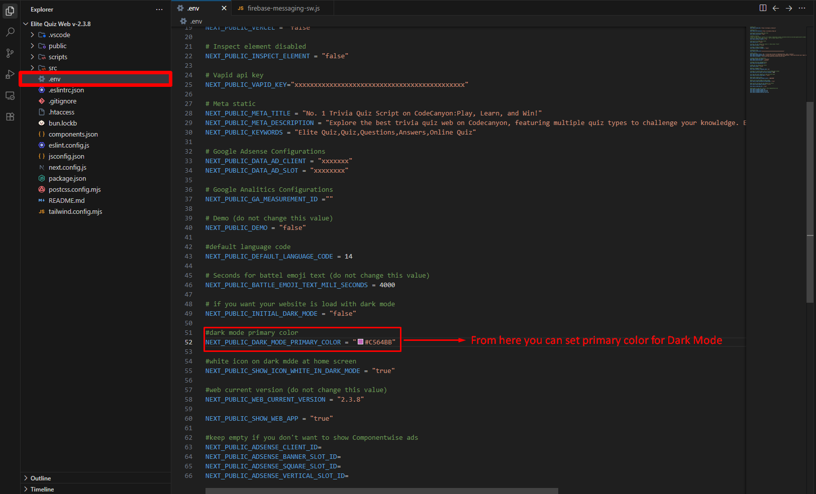 Dark Mode Primary Color