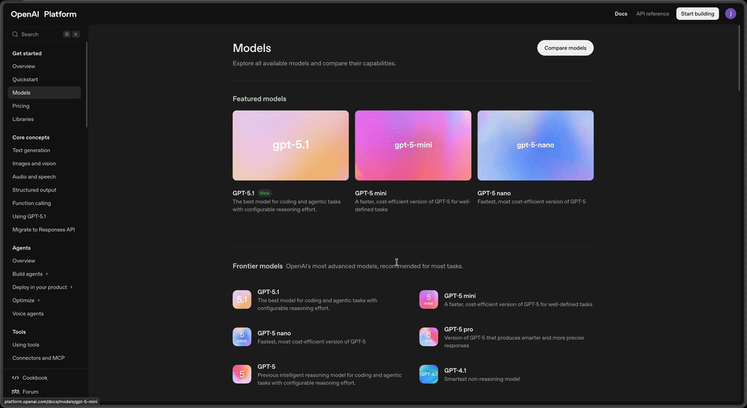 OpenAI model copy code