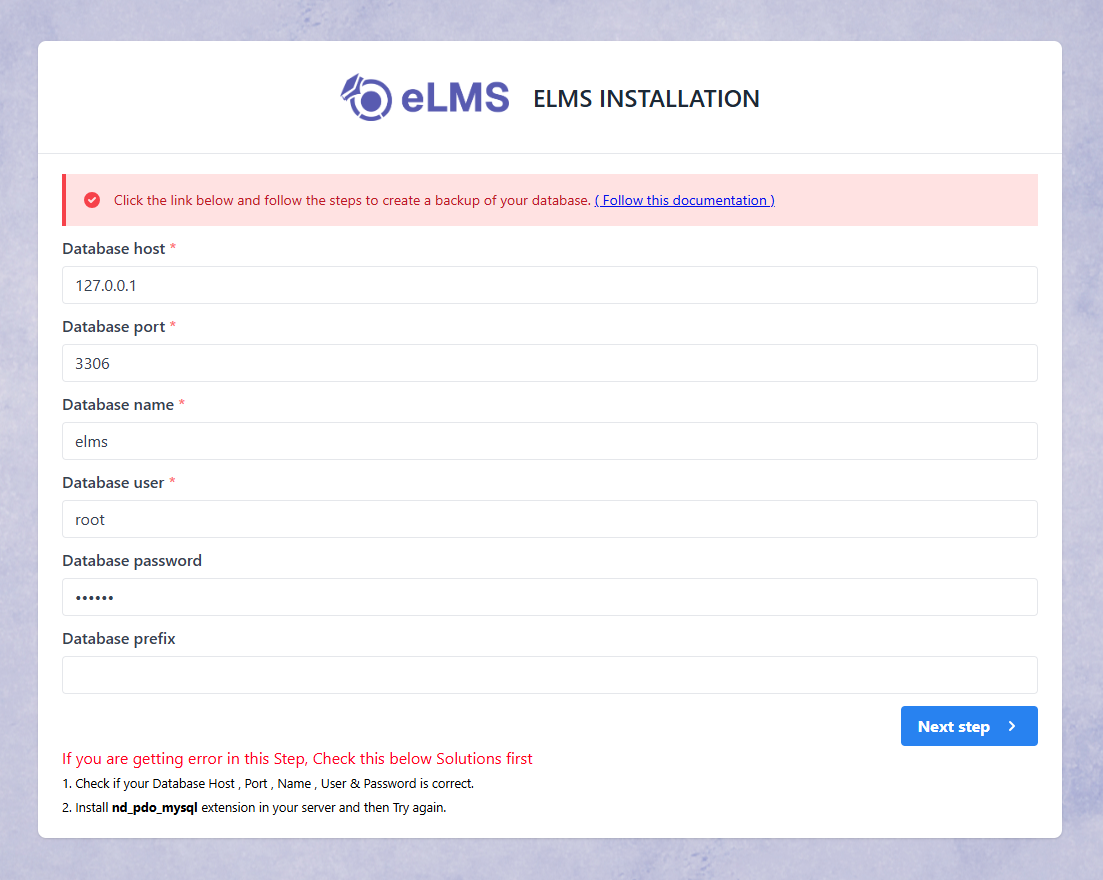 Database Configuration