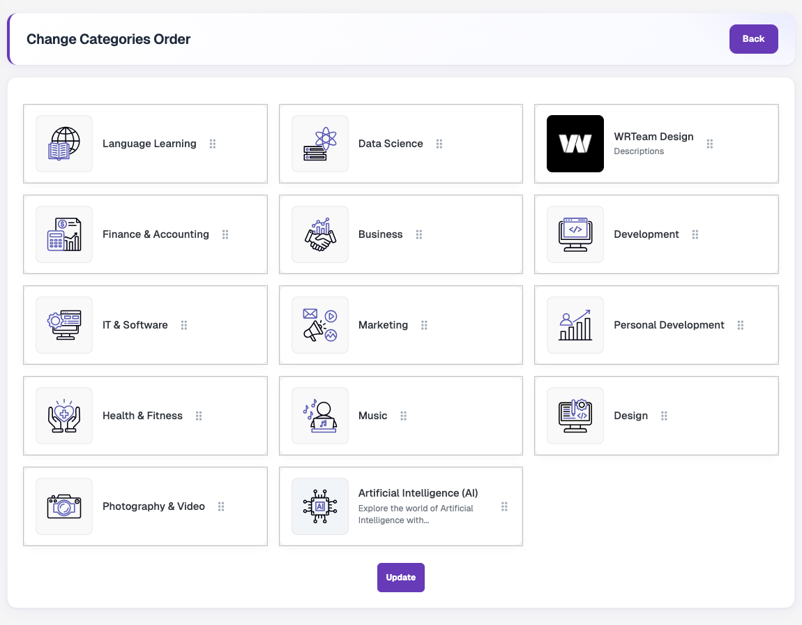 Order Categories