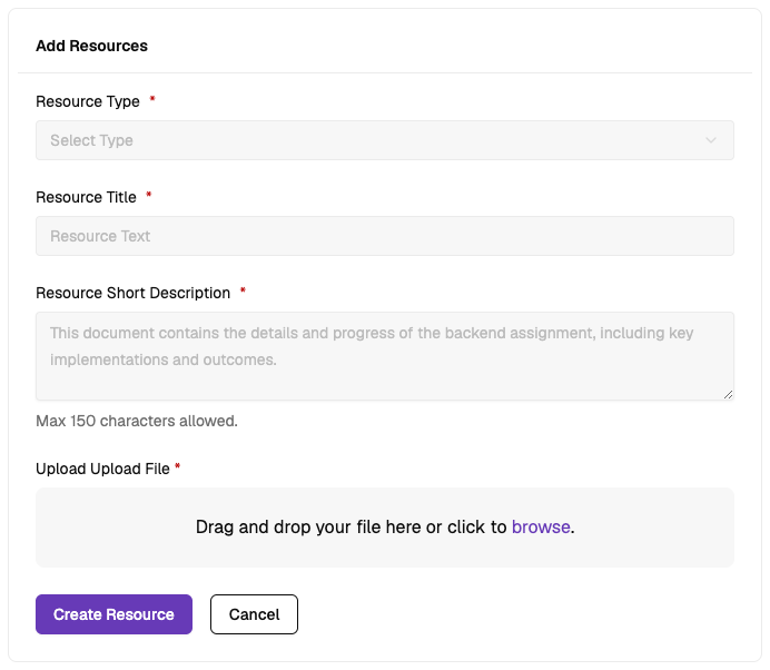 Add Resources