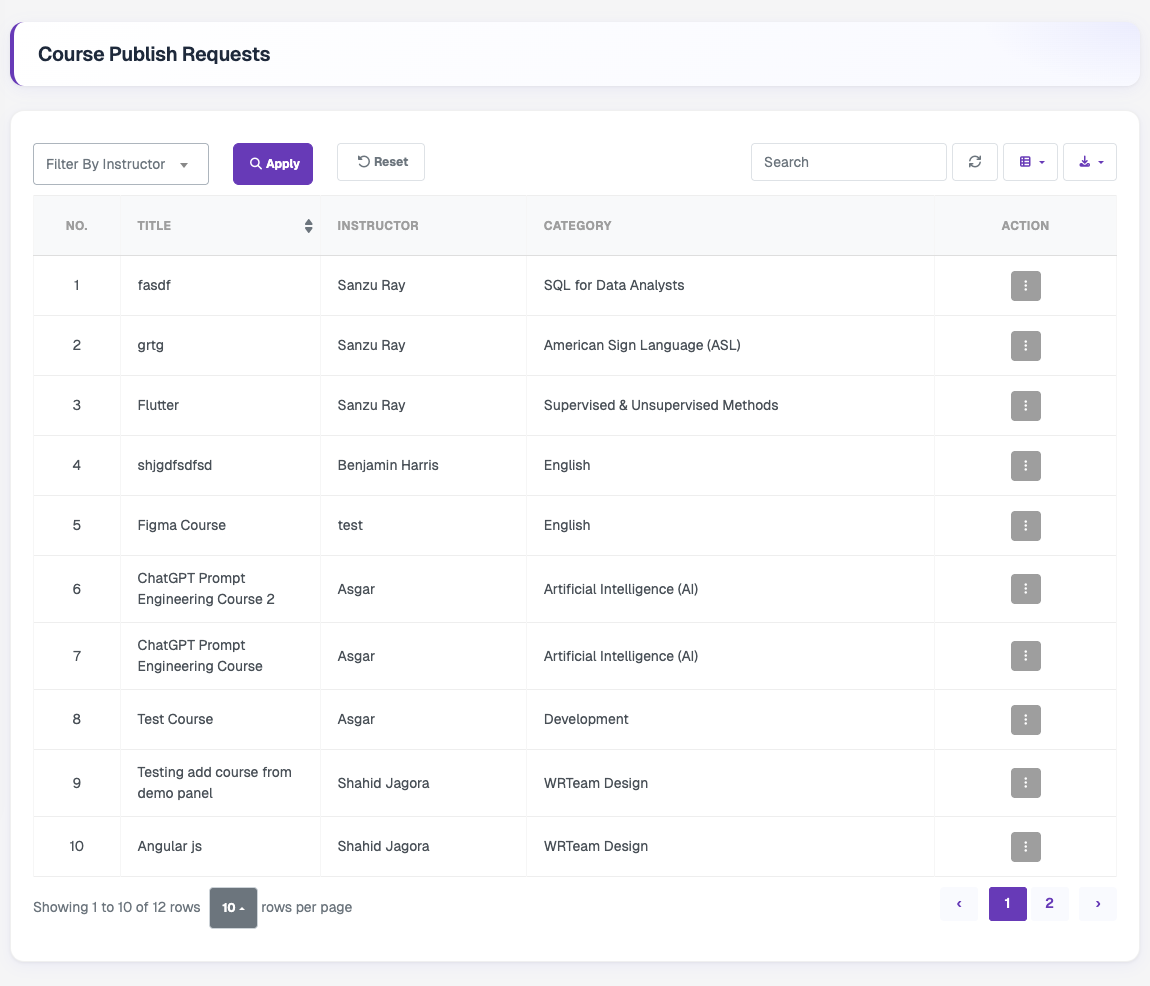 Course Requests