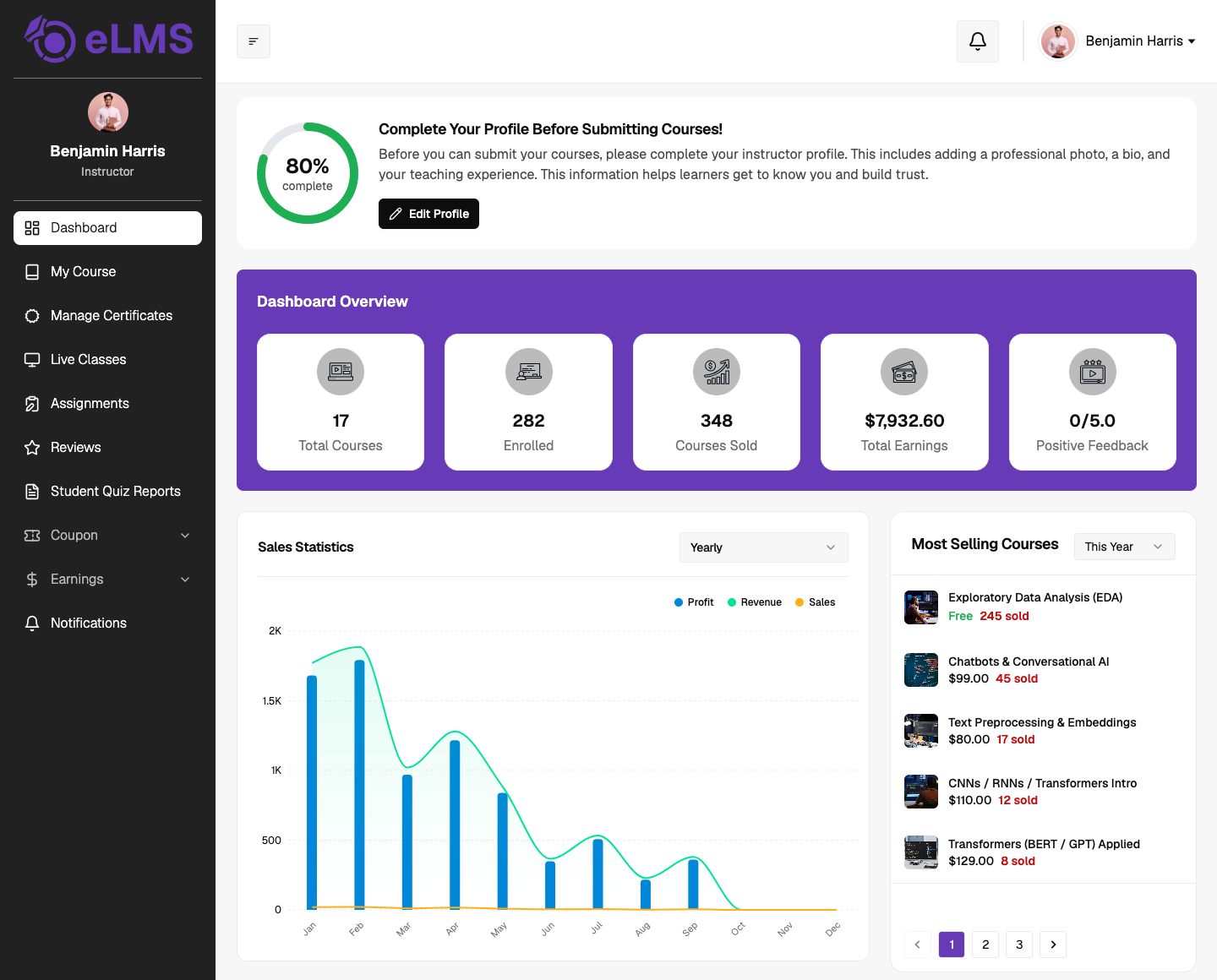 Instructor Dashboard