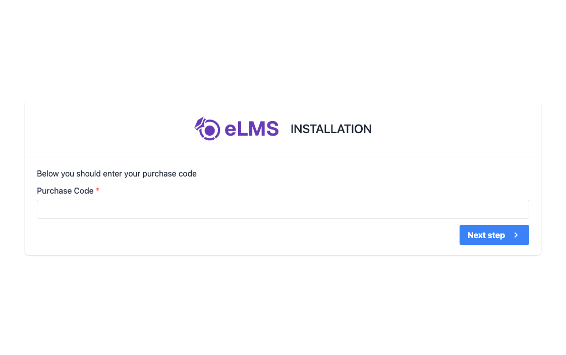 Installation Purchase Code