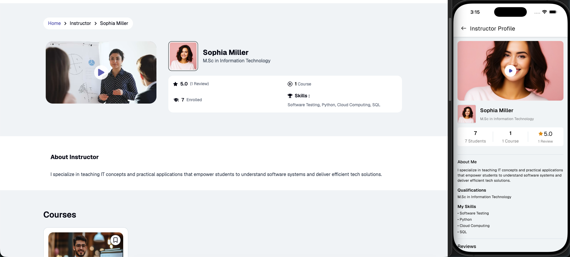 Instructor Profile