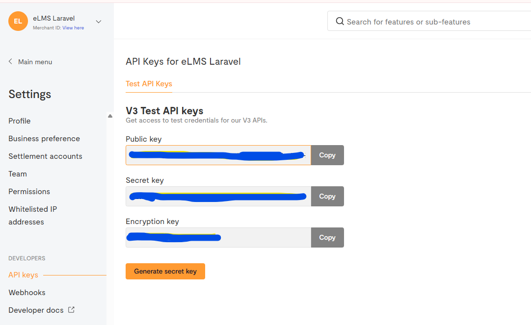 Flutterwave - API Keys