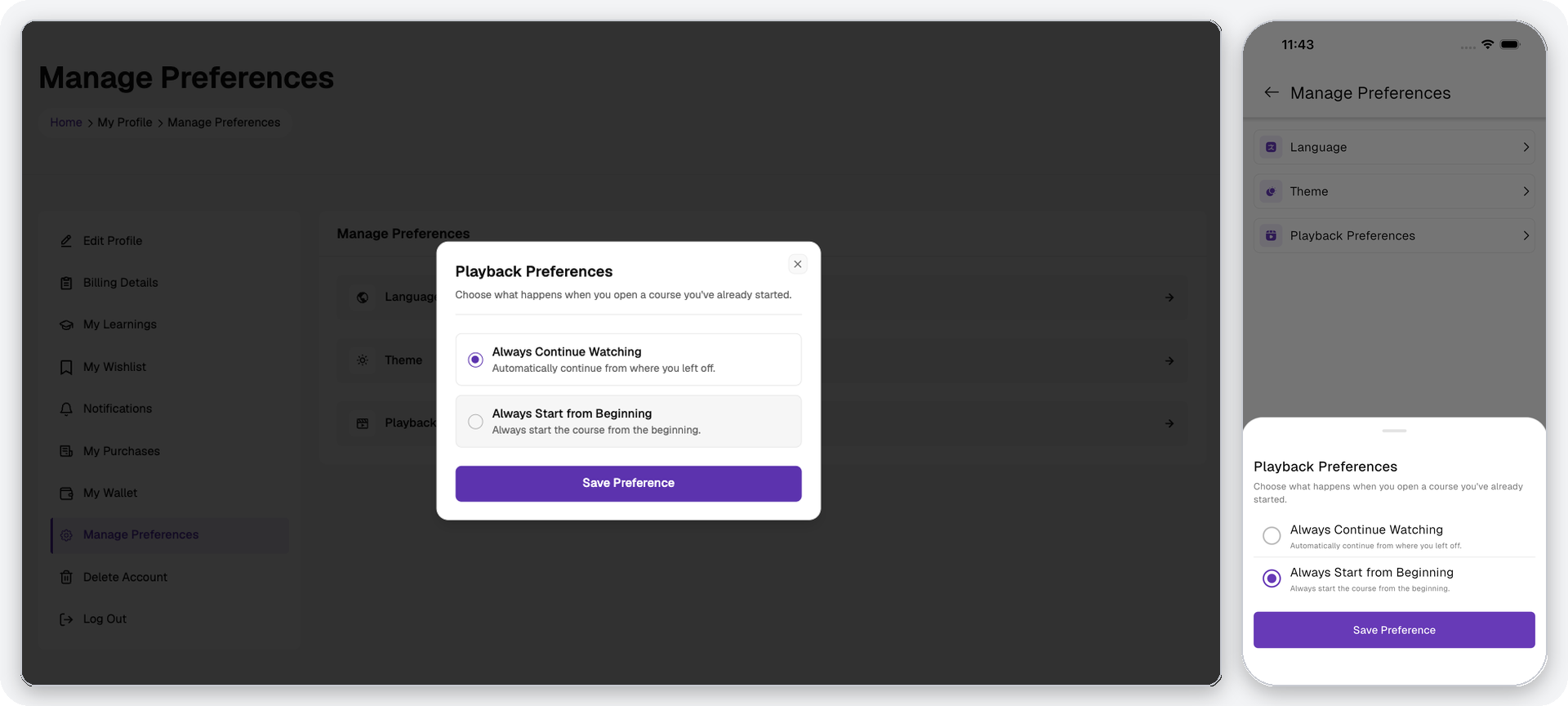Playback Preferences