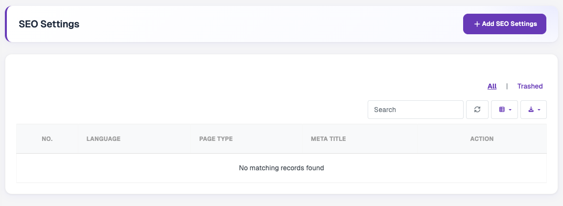 SEO Settings