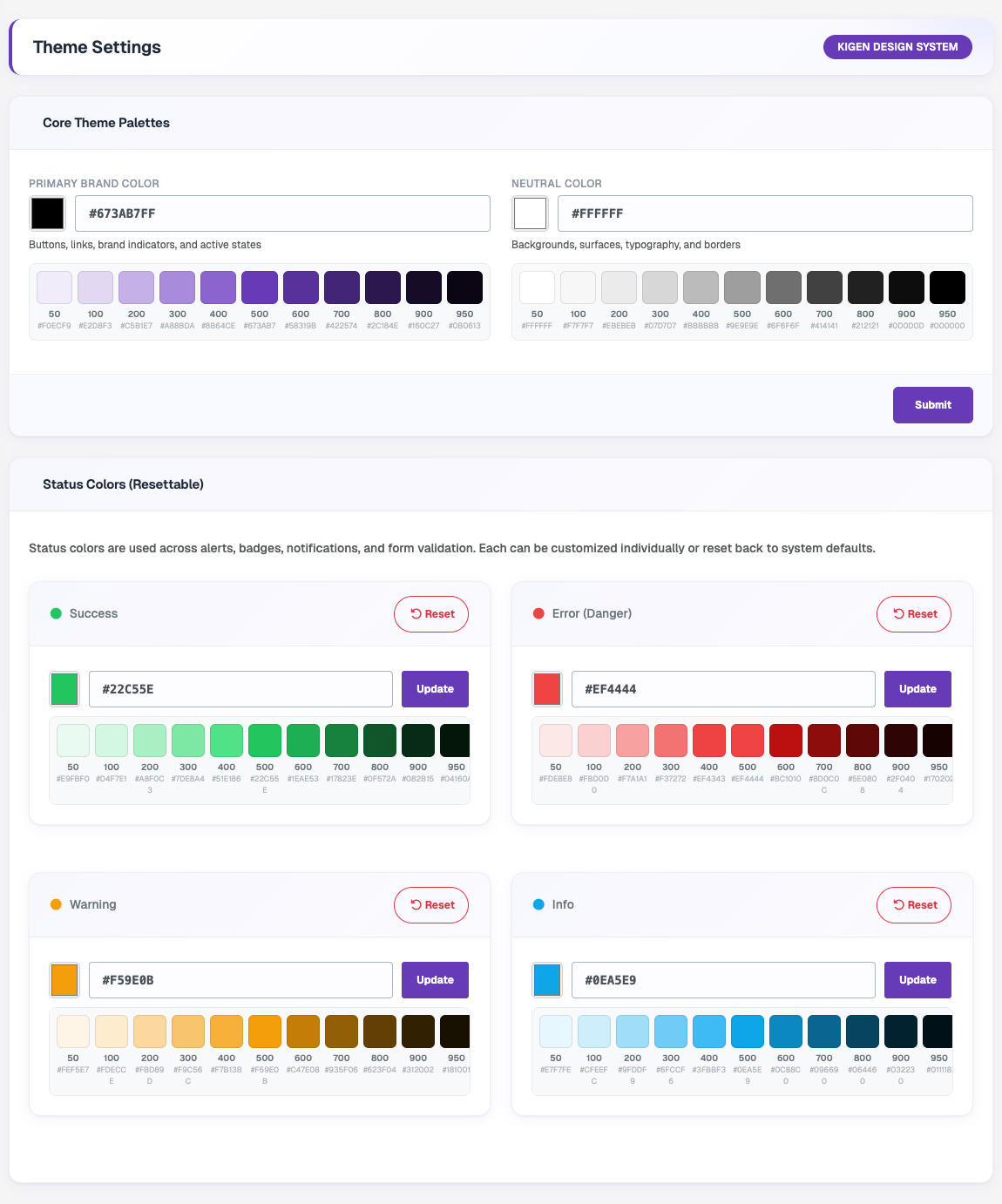 Theme Settings