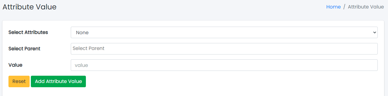 New Attribute Values Window