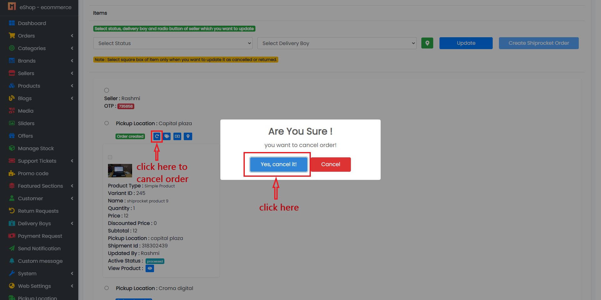 Cancel Order