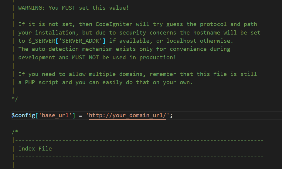 Config file example