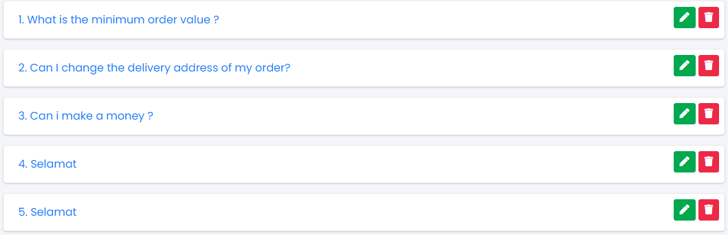 FAQ List