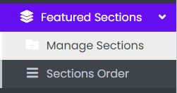 Featured Sections Tab