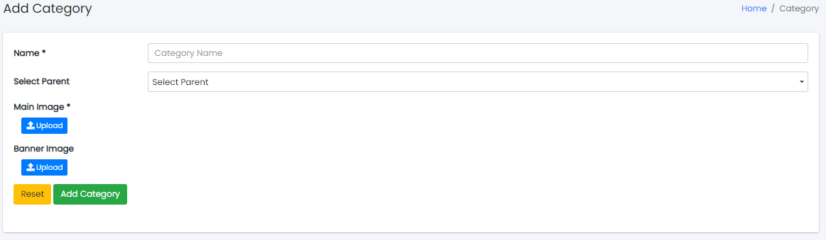 New Category Window