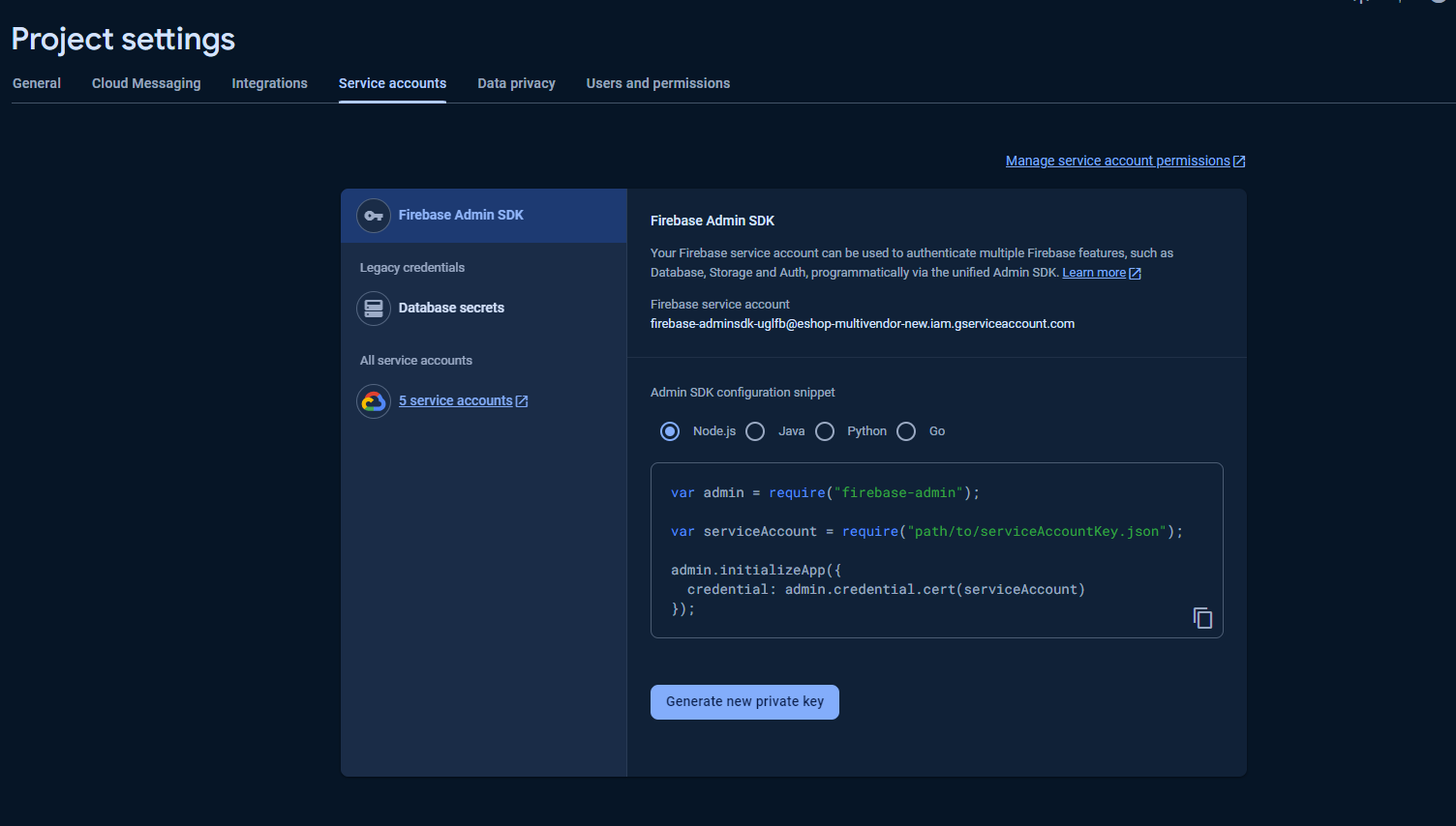 Service Account File