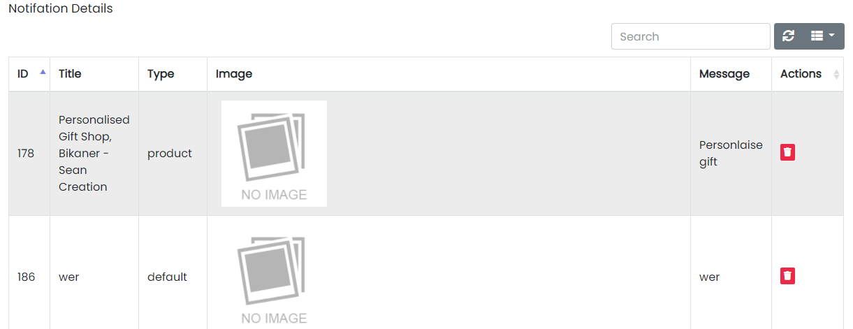 Notification Tab
