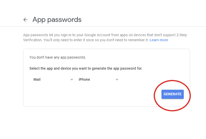 SMTP Settings Example