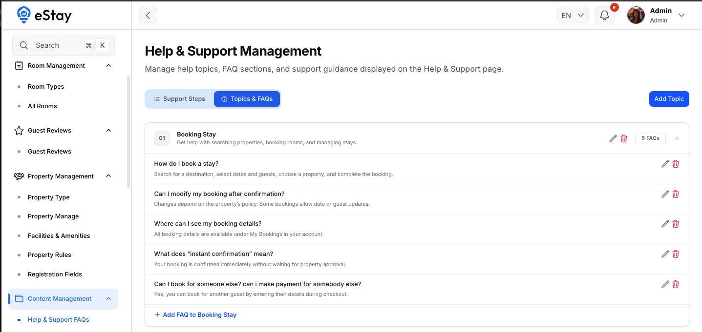 FAQs List