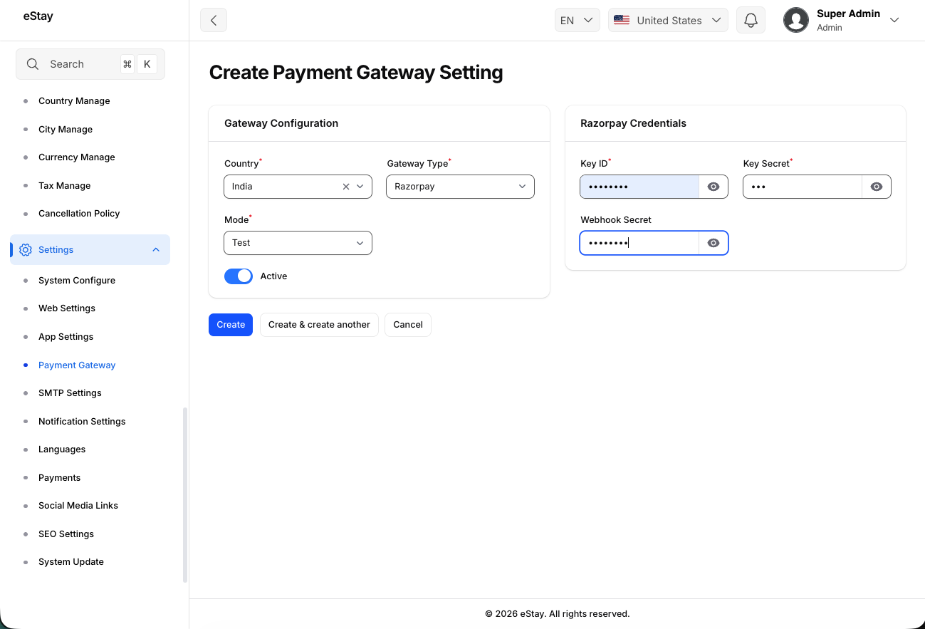 Gateway Configuration