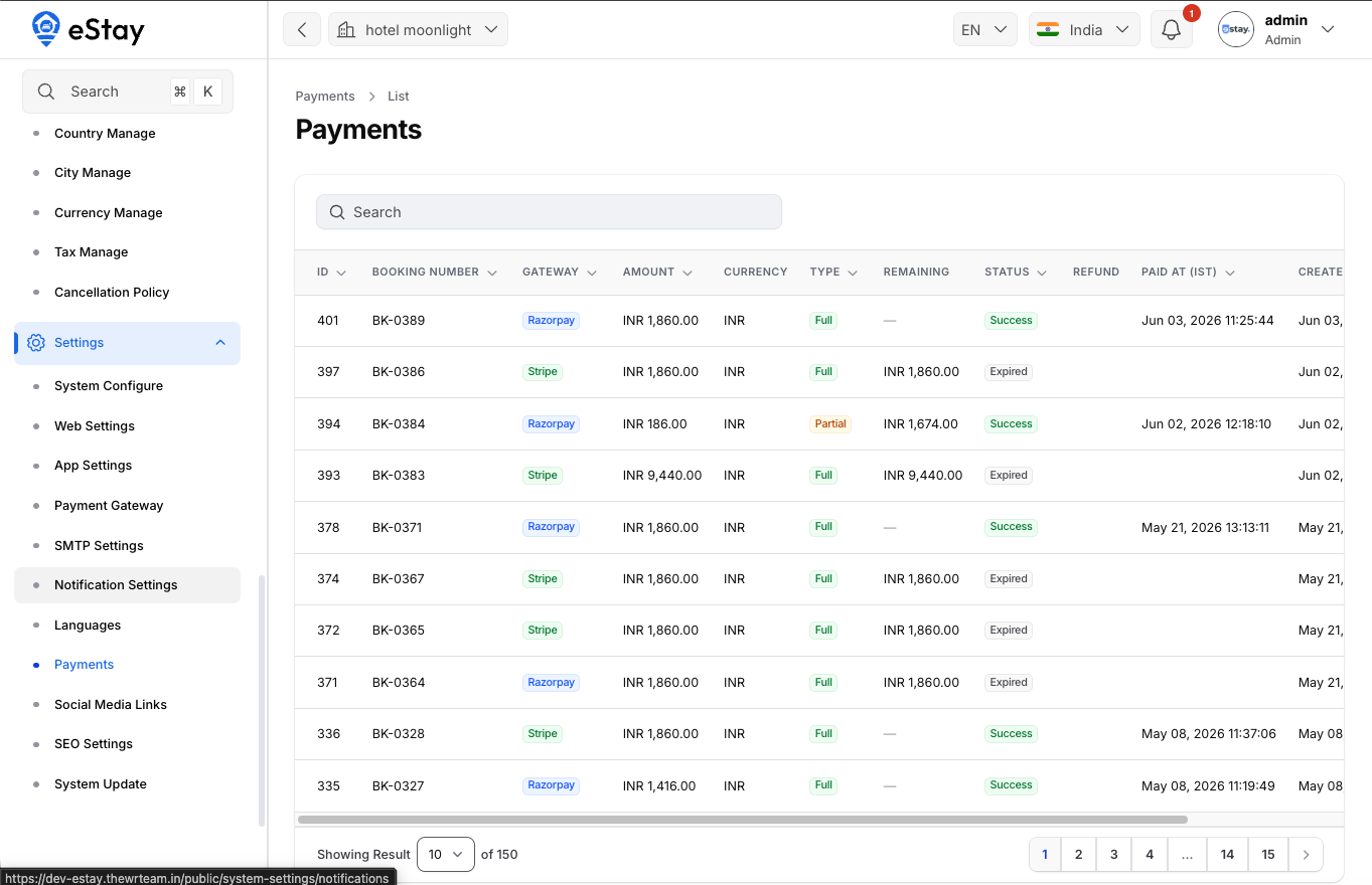Payment Transactions