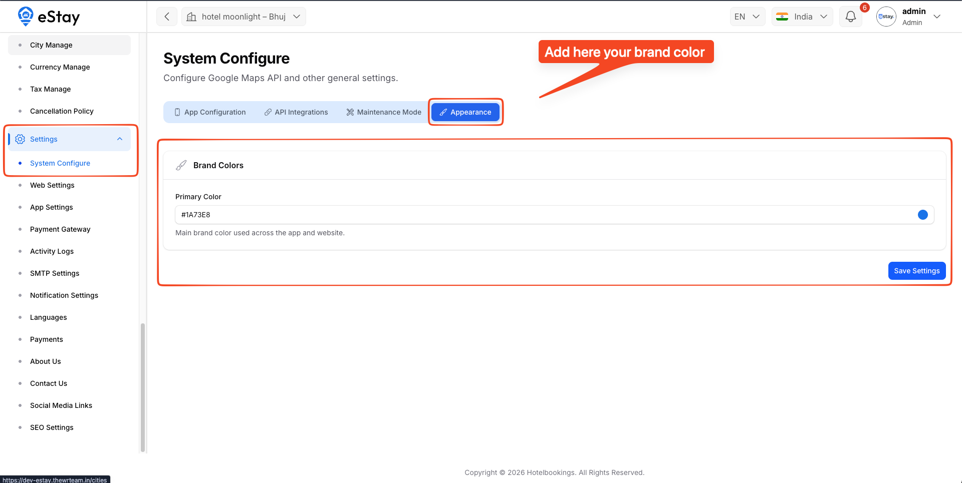 Theme color configuration