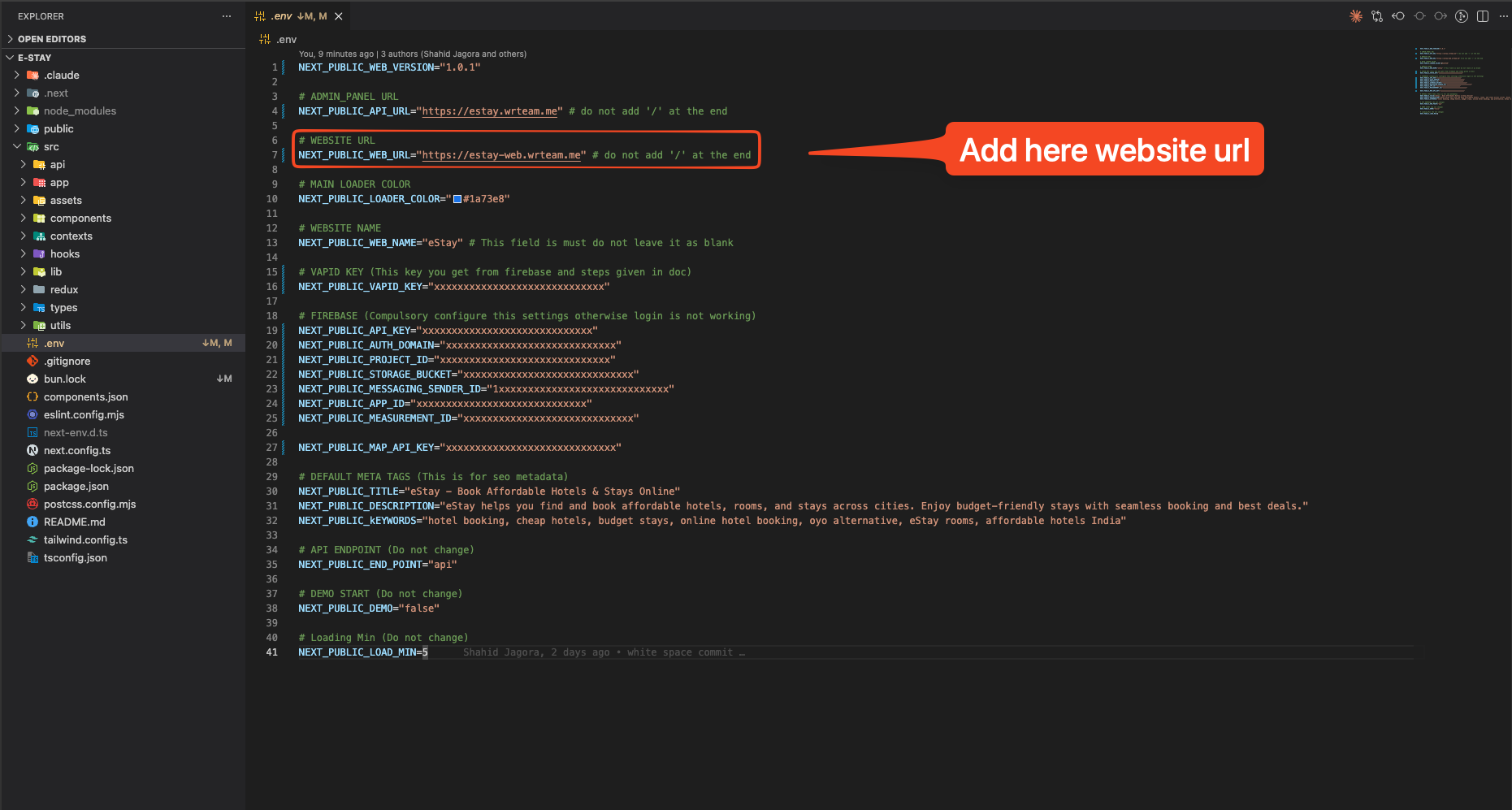 Web URL configuration