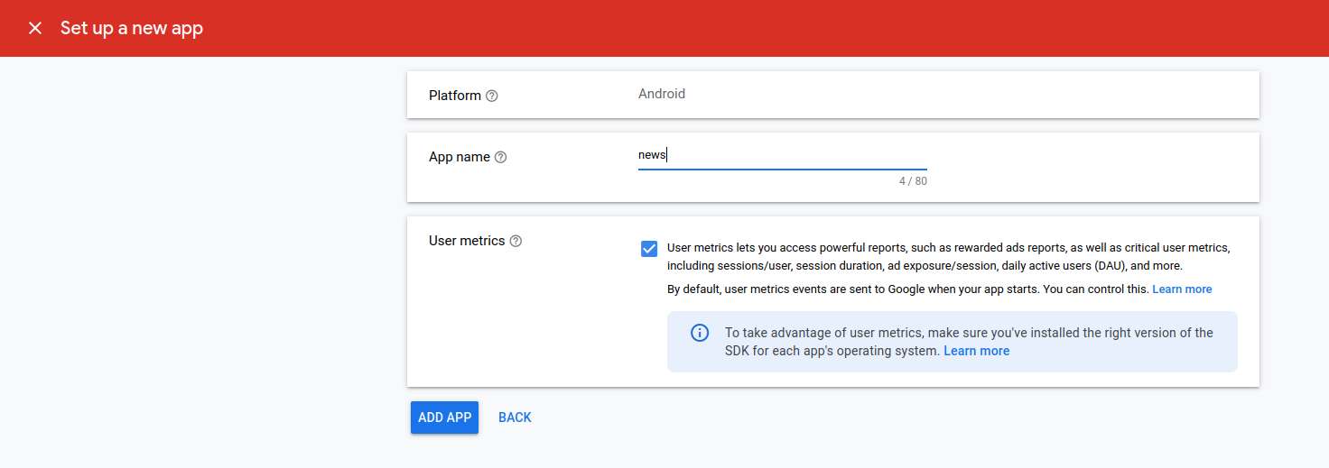 AdMob Setup 2