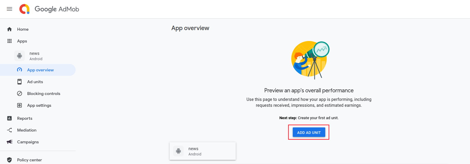 AdMob Setup 4