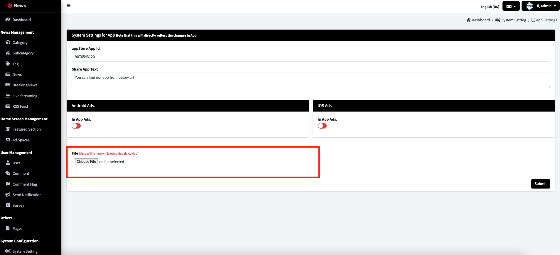 AdMob Setup 9