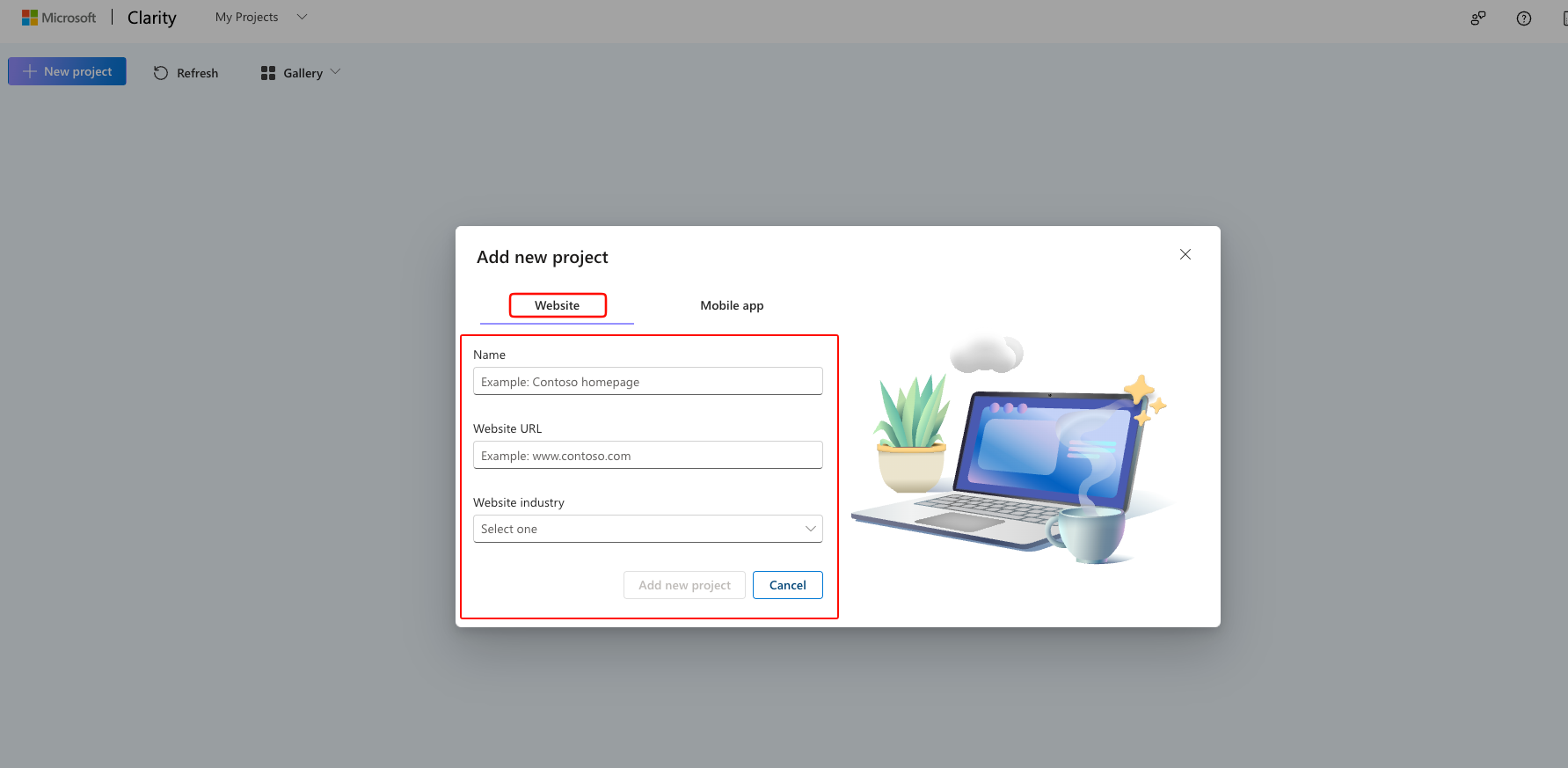 create project