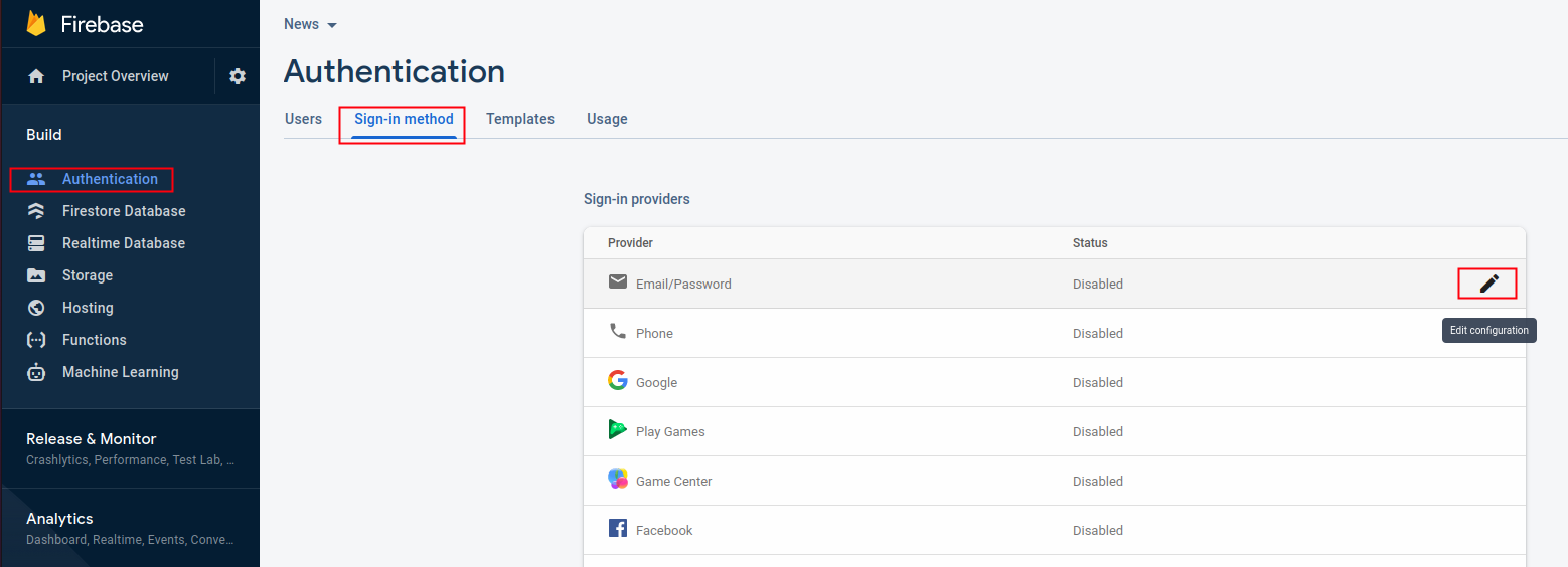 Enable Email Authentication