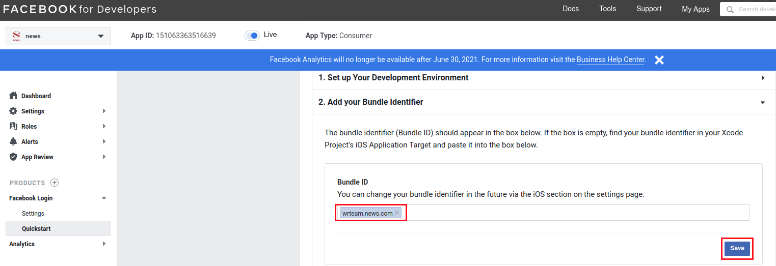 Facebook iOS Setup 2