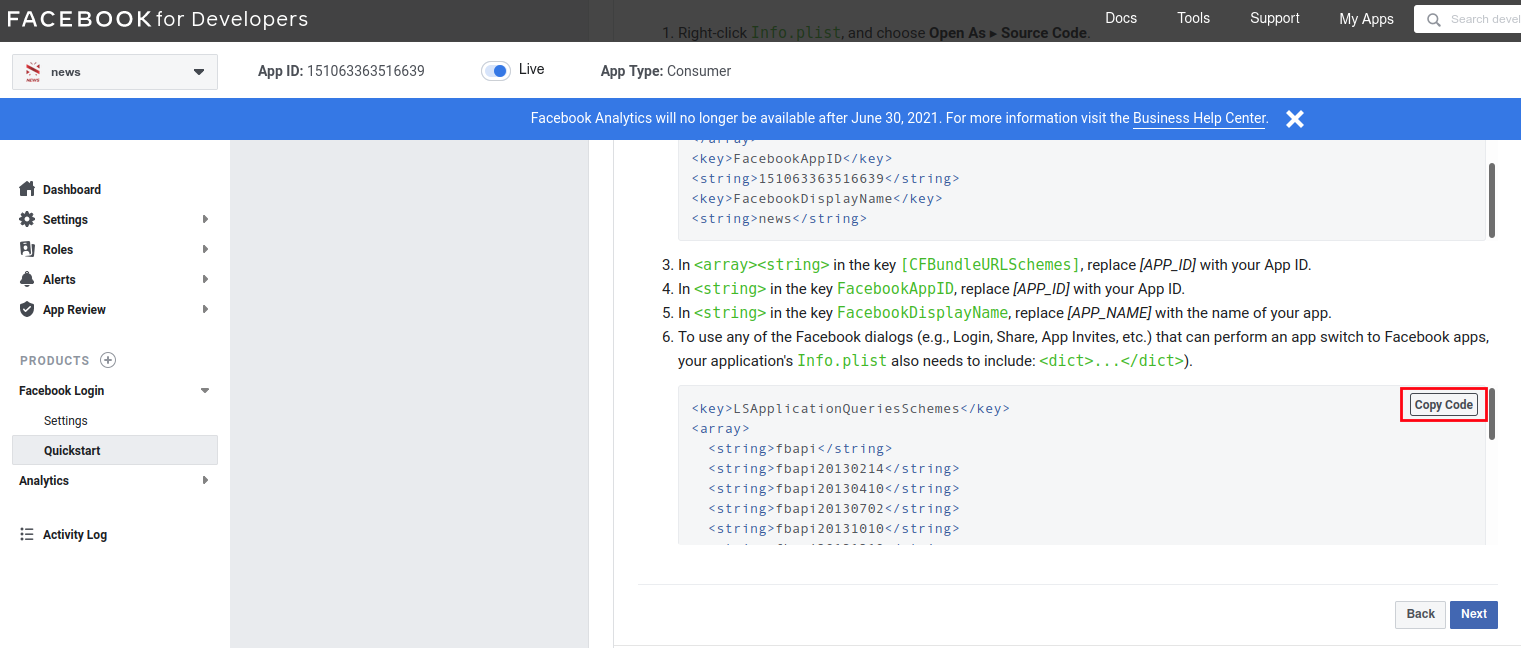 Facebook iOS Setup 4