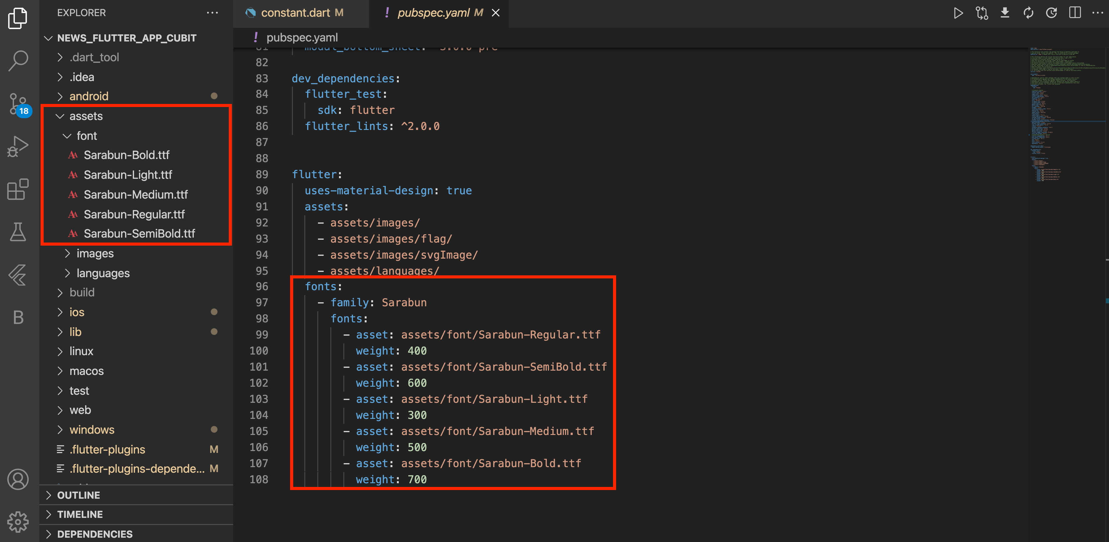 Font Configuration