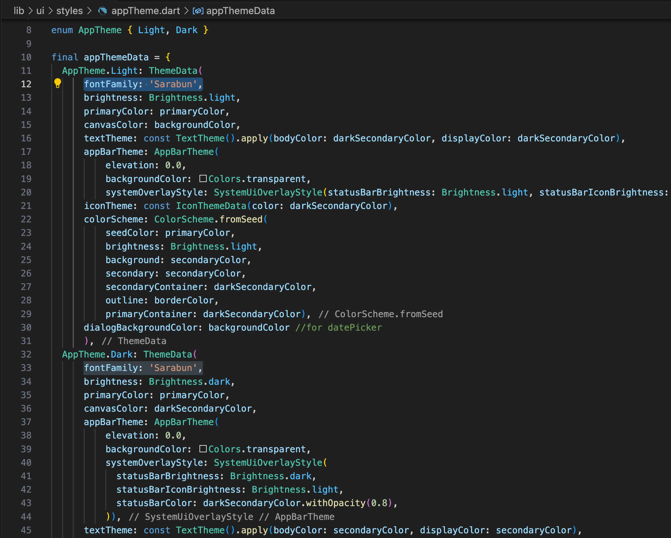 Font Theme