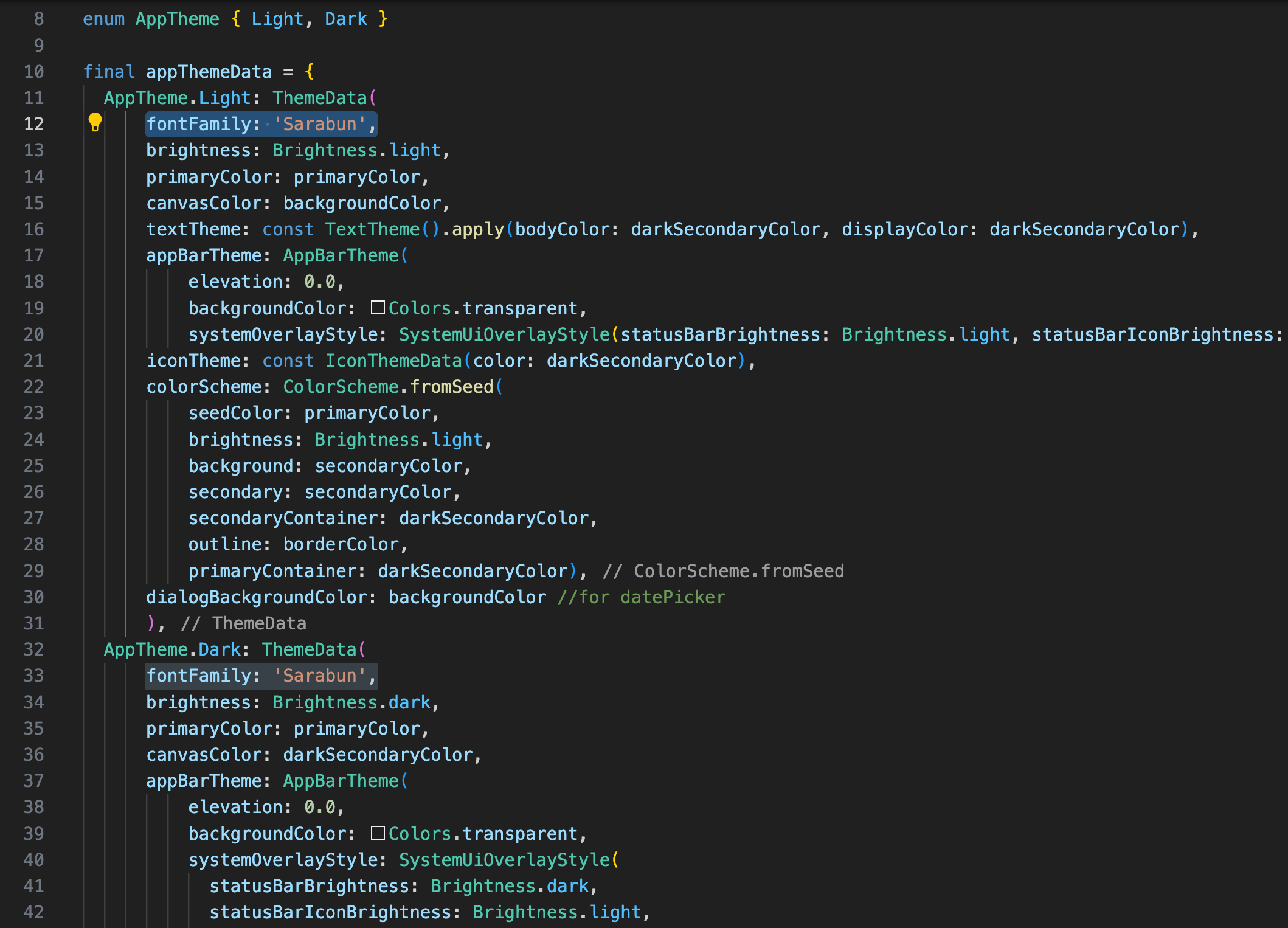 Font Theme