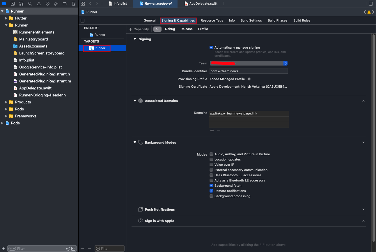 iOS App Setup
