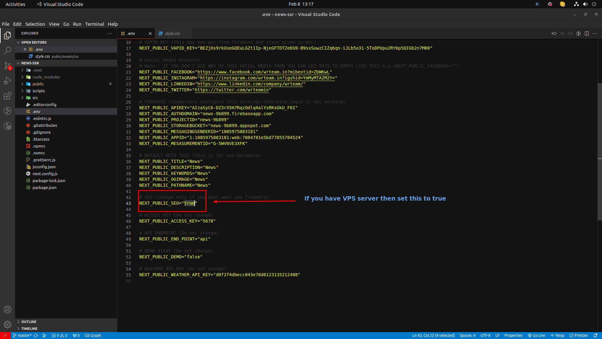 SEO Configuration