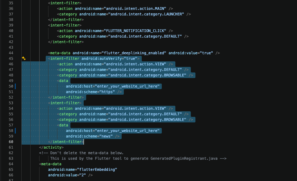 Replace Web URL Android