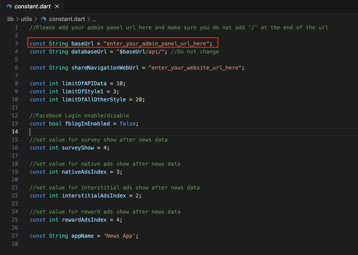 Server URL