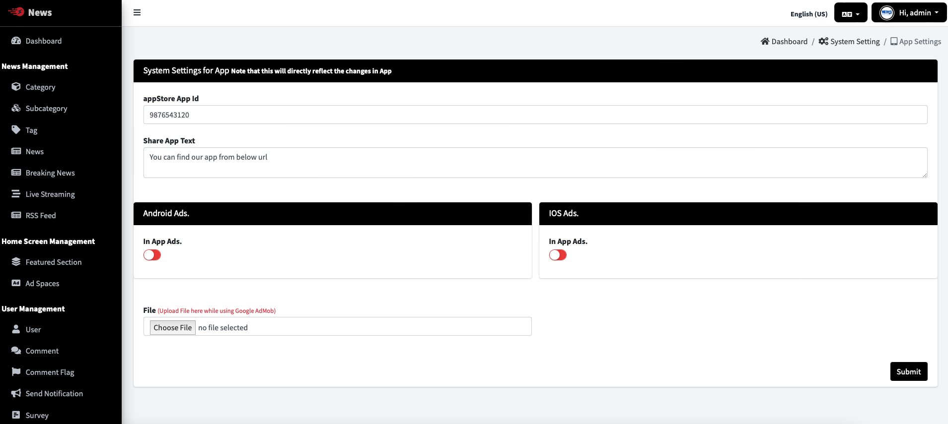 Settings Page 3