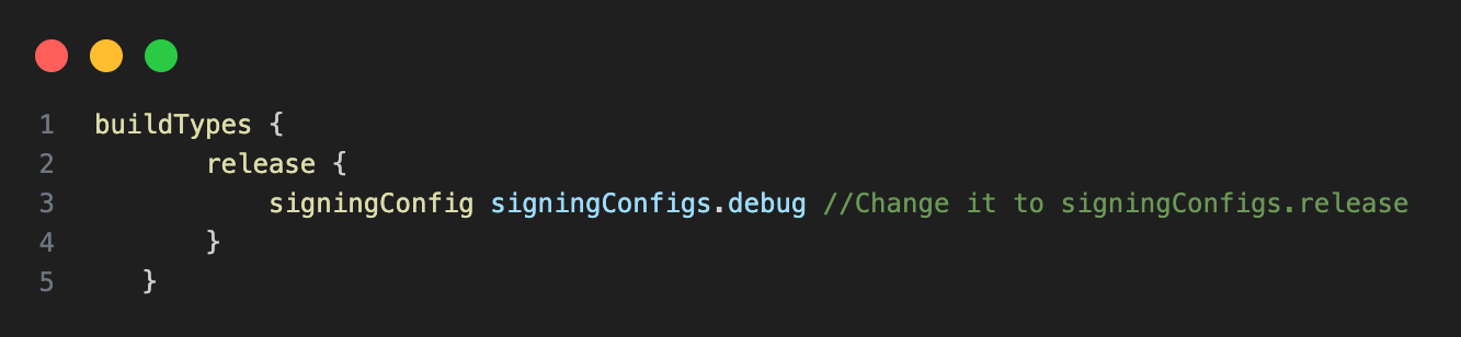 Signing Config