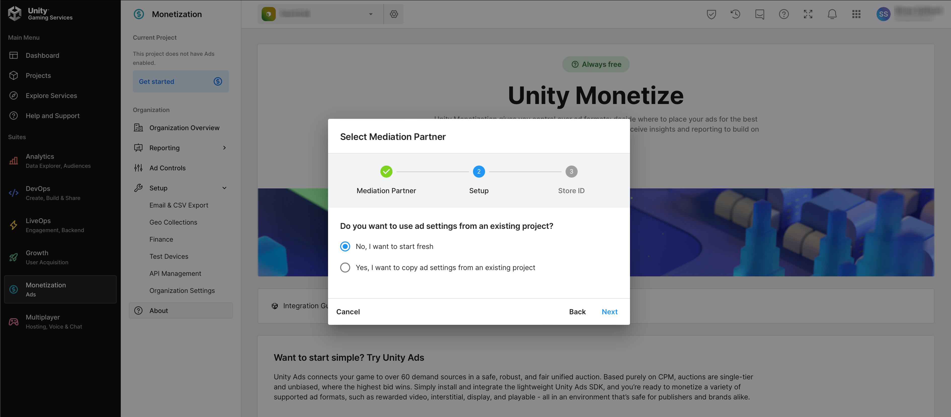 Unity Setup 2