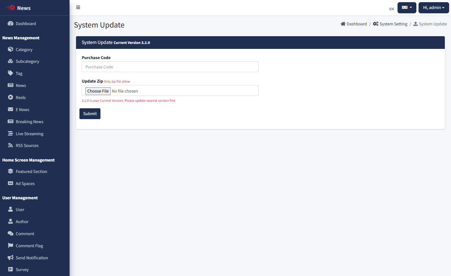 Update System