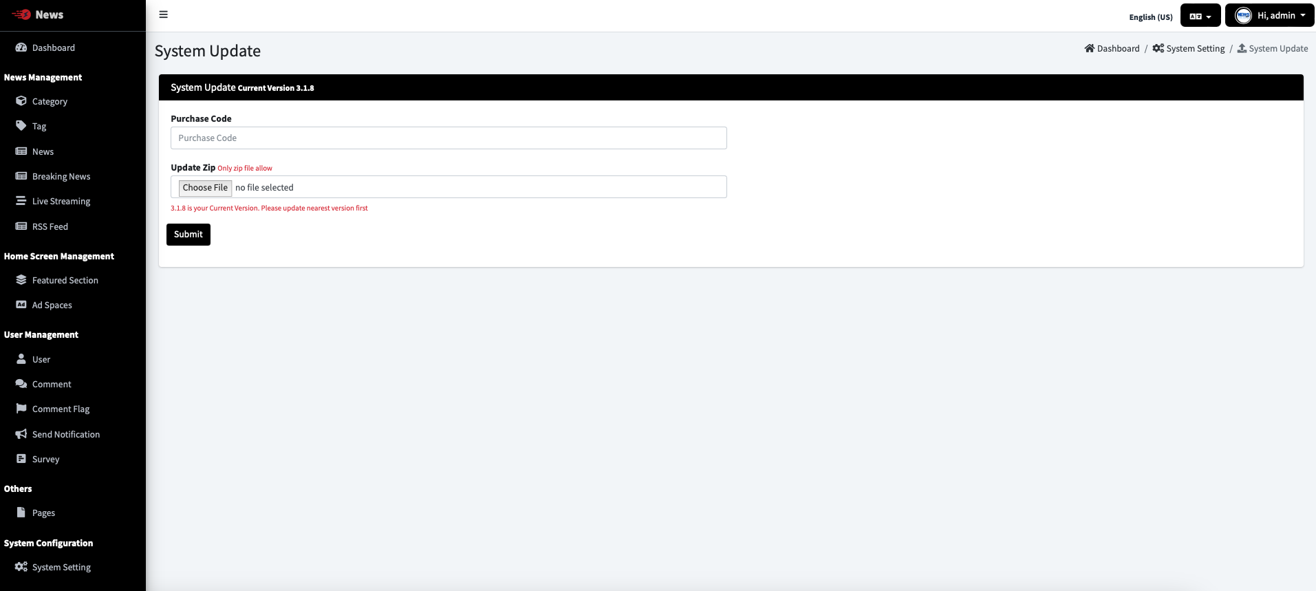 Update System